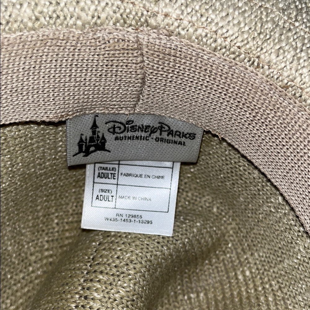 Disney Parks Woven Safari Hat,Tan Hat with Brown Band - Picture 8 of 8